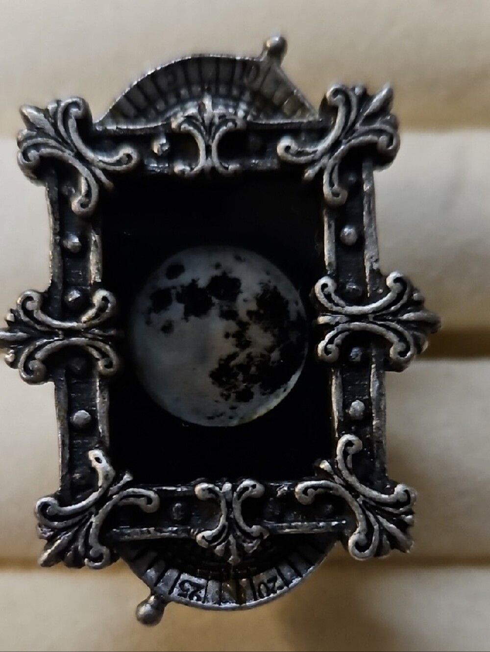 MOON PHASE OPTIMZER PEWTER RING R157 ALCHEMY GOTHIC  SIZE 6 1/2